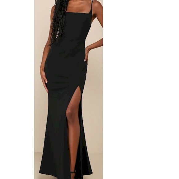 Lulus Dresses & Skirts - Simply Remarkable Black Sleeveless Bustier Mermaid Maxi Dress Size Medium NWOT
